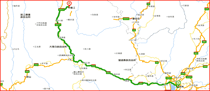 昆明到麗江長途搬家線路地圖.png 昆明到麗江長途搬家線路地圖.png